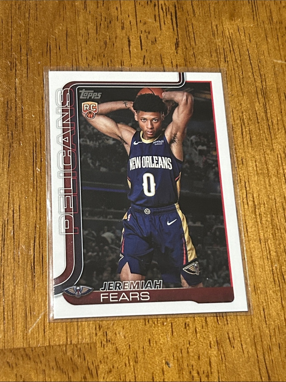 Topps Jeremiah Fears Pelicans Rookie Card - Blue & Gold